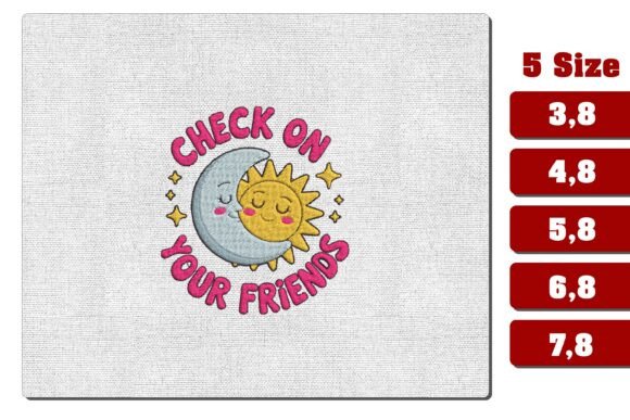 Check on Your Friends Embroidery File Review