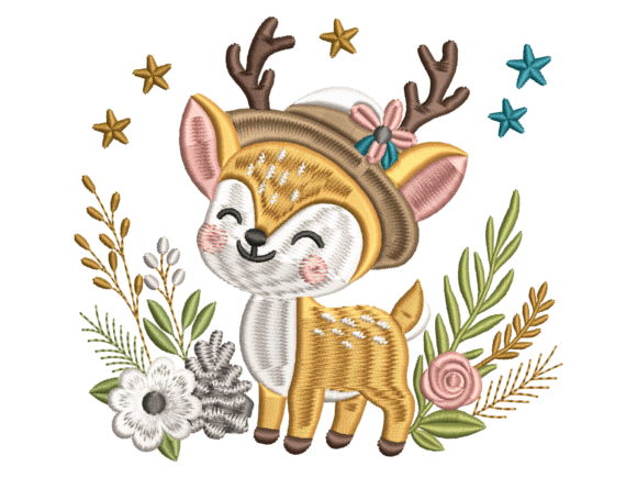 Cute Winter Baby Deer Embroidery Review
