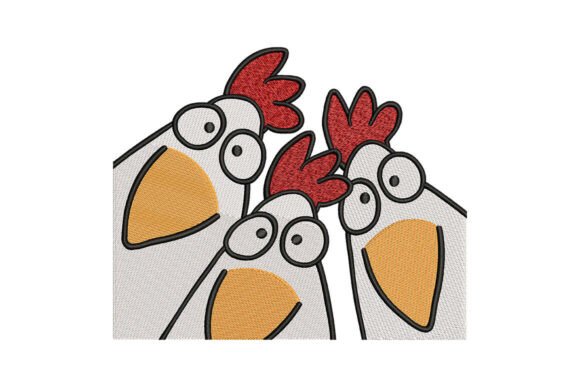 Funny Peeking Chickens Embroidery Review