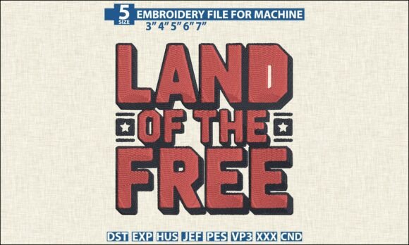 Land of the Free Embroidery Pattern File Review