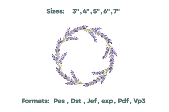 Lavender Floral Wreath Embroidery Review
