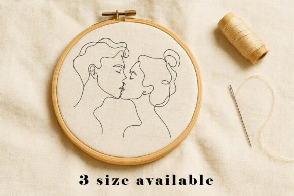 Minimalist Couple Line Art Embroidery Review