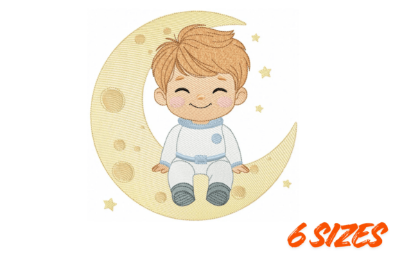 Moon Baby Embroidery Design Art Review