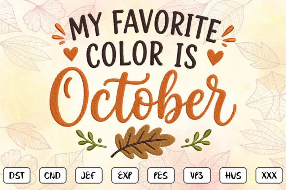 October Fall Embroidery Design Review