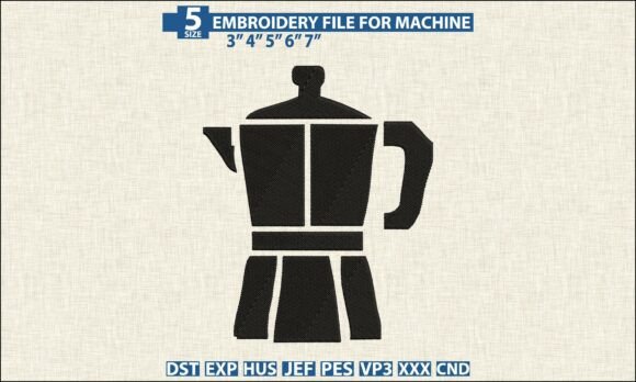 Review: Moka Pot Coffee Embroidery Pattern DST