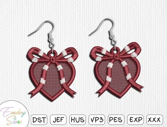 Romantic Love Earrings Embroidery Design Review