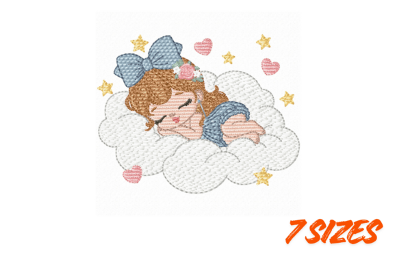 Sleeping Girl Cloud Embroidery Design Review