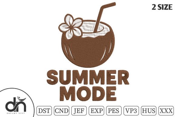 Summer Mode Coconut Drink Embroidery Review